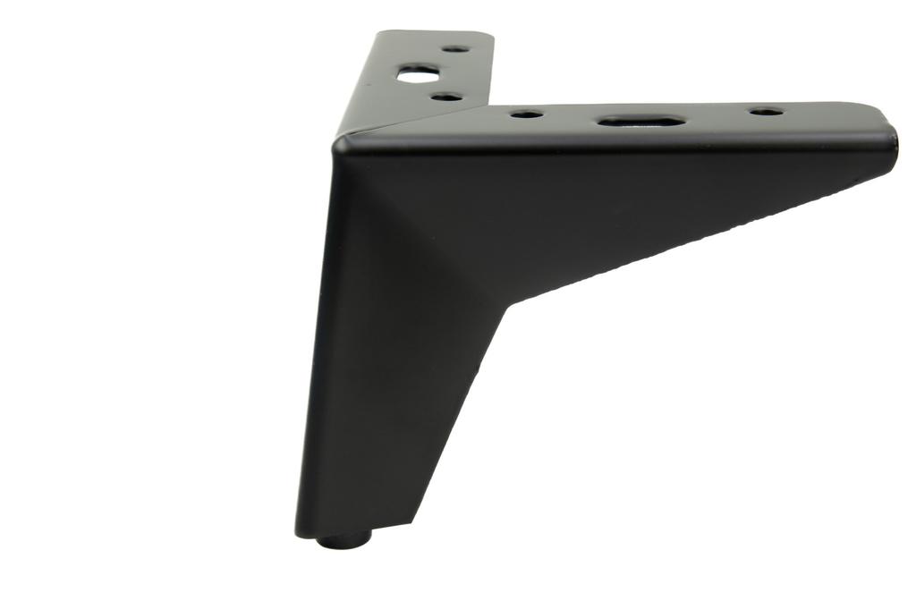 Set of 4 furniture legs Star, matt black, height 10 cm
