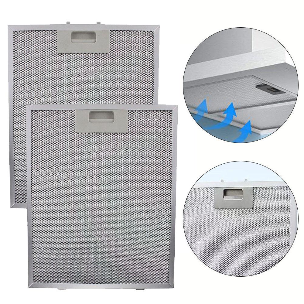 Cooker Hood Metal Mesh Filter Replacement Set of Two Size 280 X 350 X 9 Mm