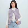 Autumn and Winter Women's Waistcoat Round Neck V-neck Lightweight Down Jacket Vest Duck Down Waistcoat
