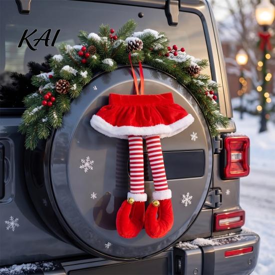 Holiday Gift for Car Lovers 2026 Christmas Mirror Hanging Ornament, Funny Dangling Legs Pendant Creative Pendants with Lanyard Tree Backpack And Door