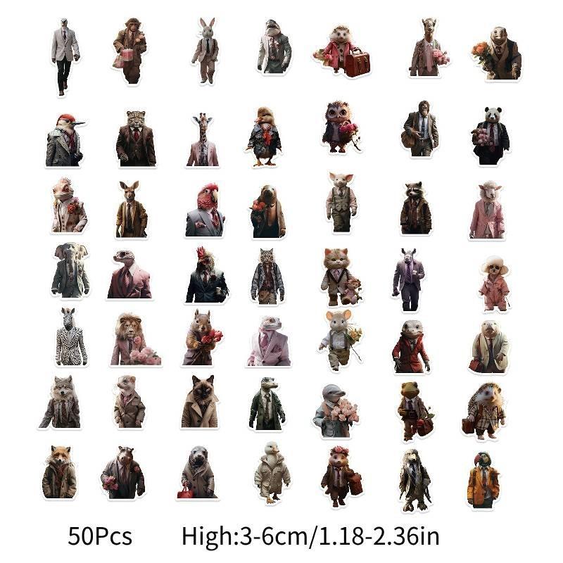 

Очаровательные 50 шт. водонепроницаемых наклеек на тему животных для гитары, блокнота, багажа, DIY