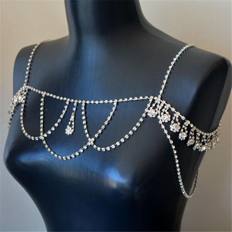 Accessories Rhinestone Shoulder Chain Collarbone Chain Wedding Dress Accessories Temperament Multilayer Shoulder Chain Shoulder Chain
