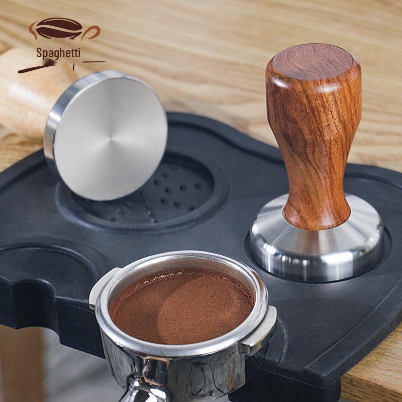 Kávový tamper z palisandru a dubu, nerezová ocel 304 (51/58 mm)