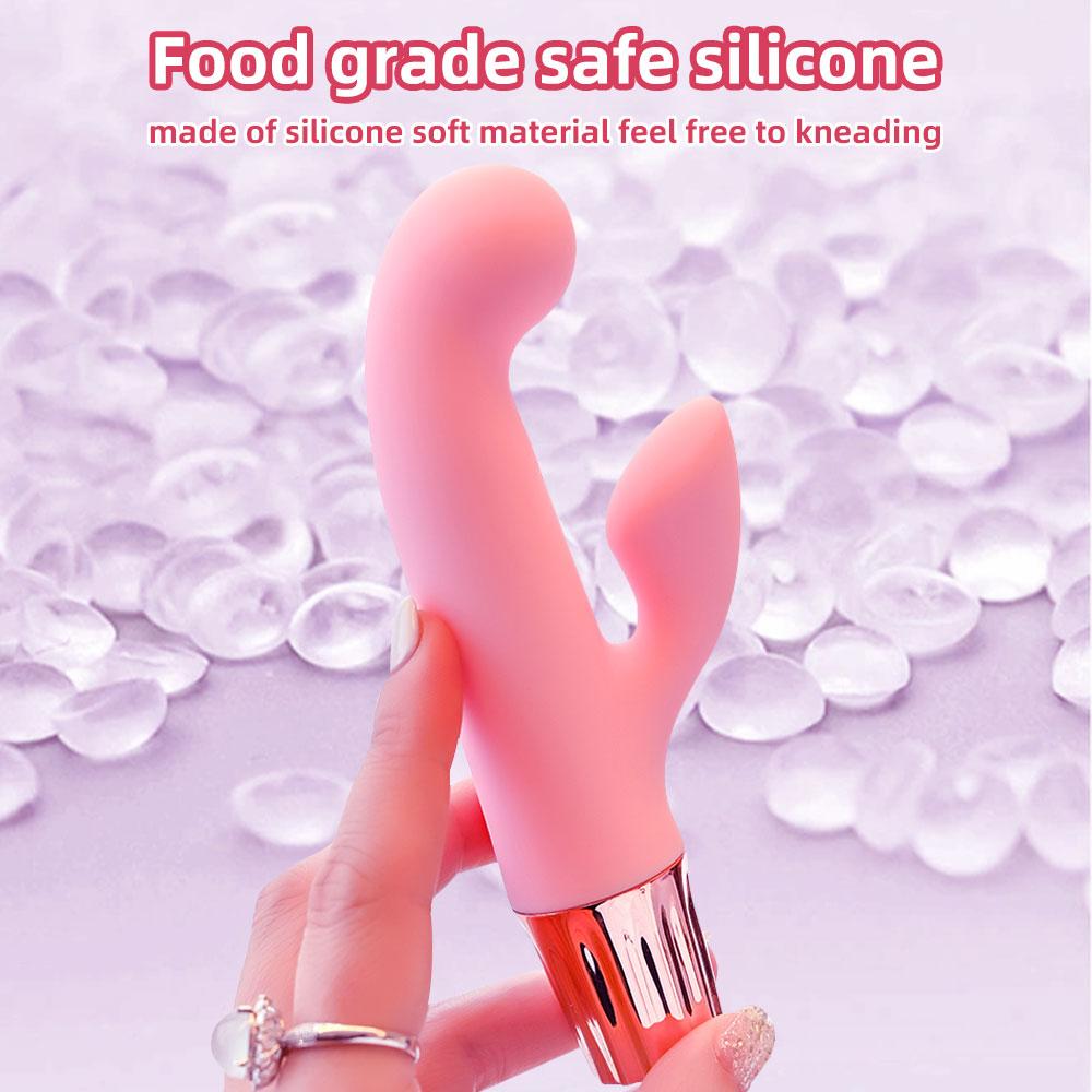 Rabbit Vibrator for Women Dual Stimulation G Spot Clitoris Massager Mini Bullet Vibrator Female Sex Toy