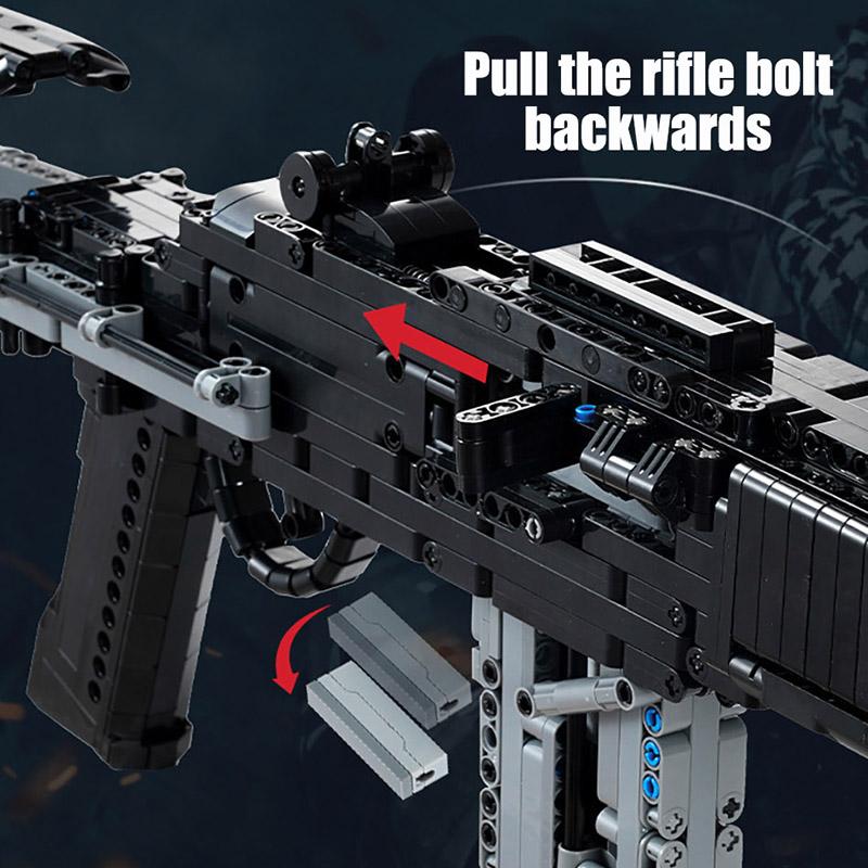 Military Gun MK14 Battle Rifle Army M24 Sniper Rifle Model Building Blocks Set Weapon Bricks Kits Toys For Children Boys Gifts