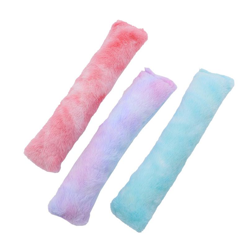 Gradient Color Plush Cat Pillow Teasing Teething Sticks Self-entertainment Cat Chew Toy with Catnip kitten Accessories