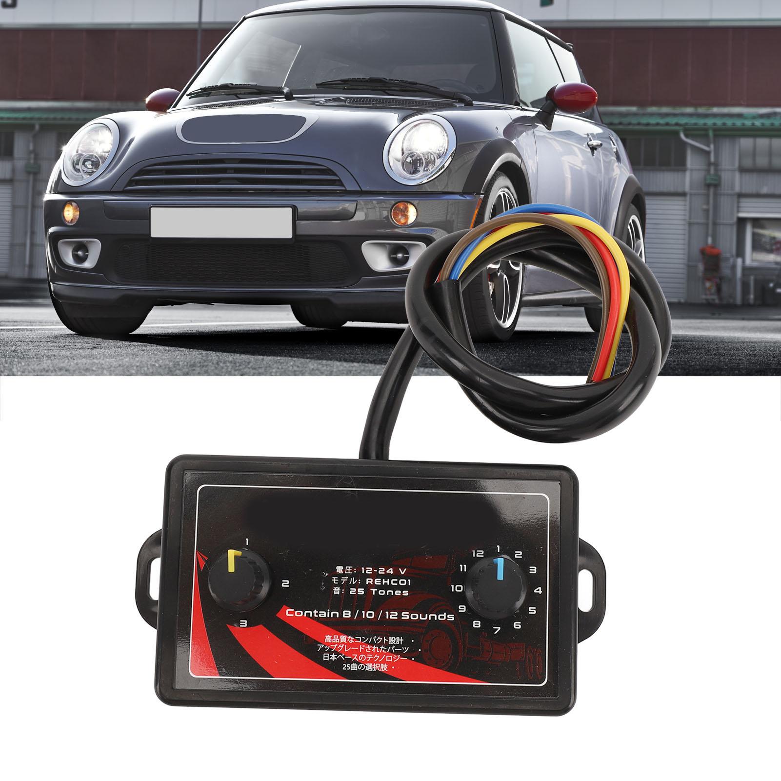 Car Horn Controller 25 Sound Effects Professional DC12V to 24V  Fit for Car Motorcycle Truck Boat Train Horn Controller