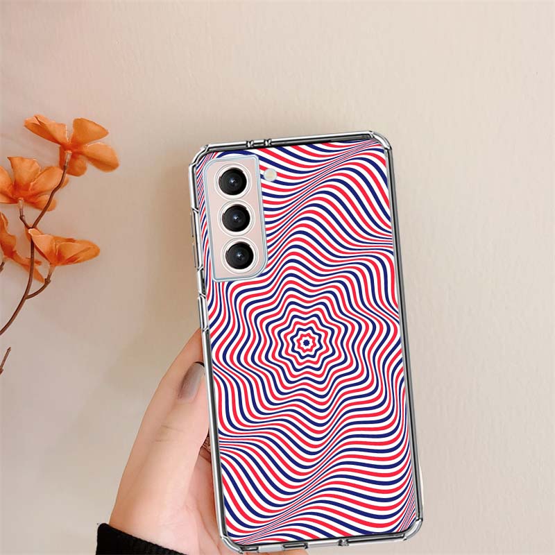 Chaotische Hypnose Klare Handyhüllen für Samsung S26 Ultra Galaxy S25 Edge S24 S23 FE S21 Plus S20 S22 S10 Hülle Gemustert Kompati