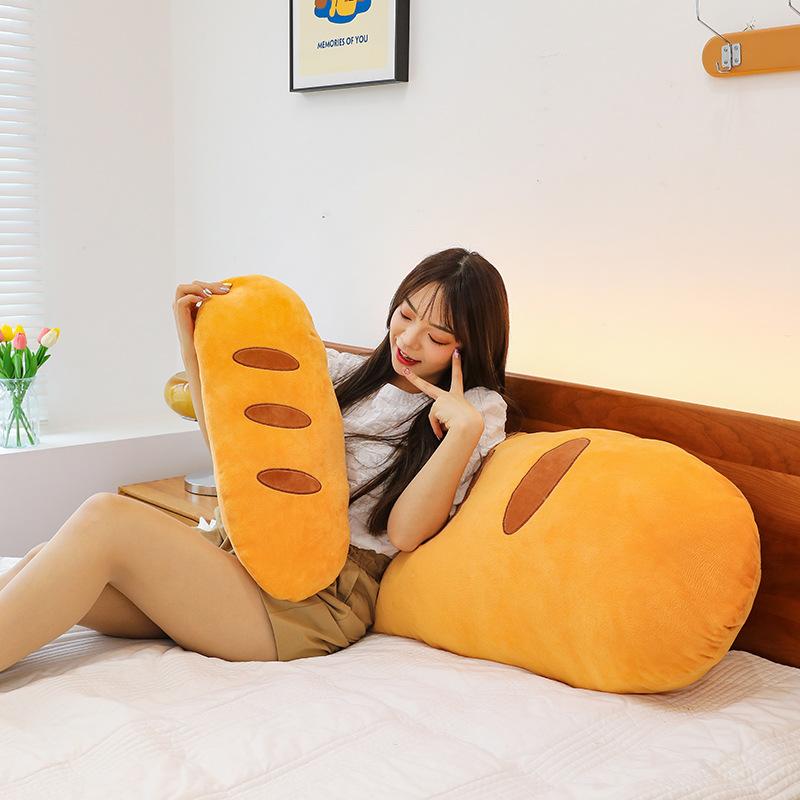 Simulation bread plush toy doll strip bread throw pillow burger doll children's gift