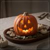 Halloween LED Kürbis Laterne Gruseliges Gesicht Leuchtende Plastik Kürbis Lampe Batteriebetrieben Tisch