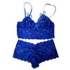 Sexy Women Lingerie Set Thin Lace Flower Printed Underwear Suit Female Adjustable Shoulder Strap Triangle Cup Bralettle