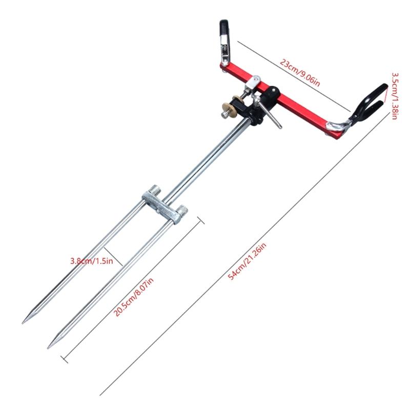 Stainsless Steel Fishings Rod Holder 360Degree Adjustable Fixed Rack Fishings Poles Stand Equipment for Ground, Beach