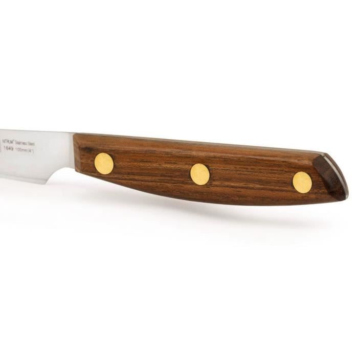 Couteau à Steak - ARCOS - Nórdika - 100 mm - Acier Inoxydable Nitrum® - Bois d’Ovangkol