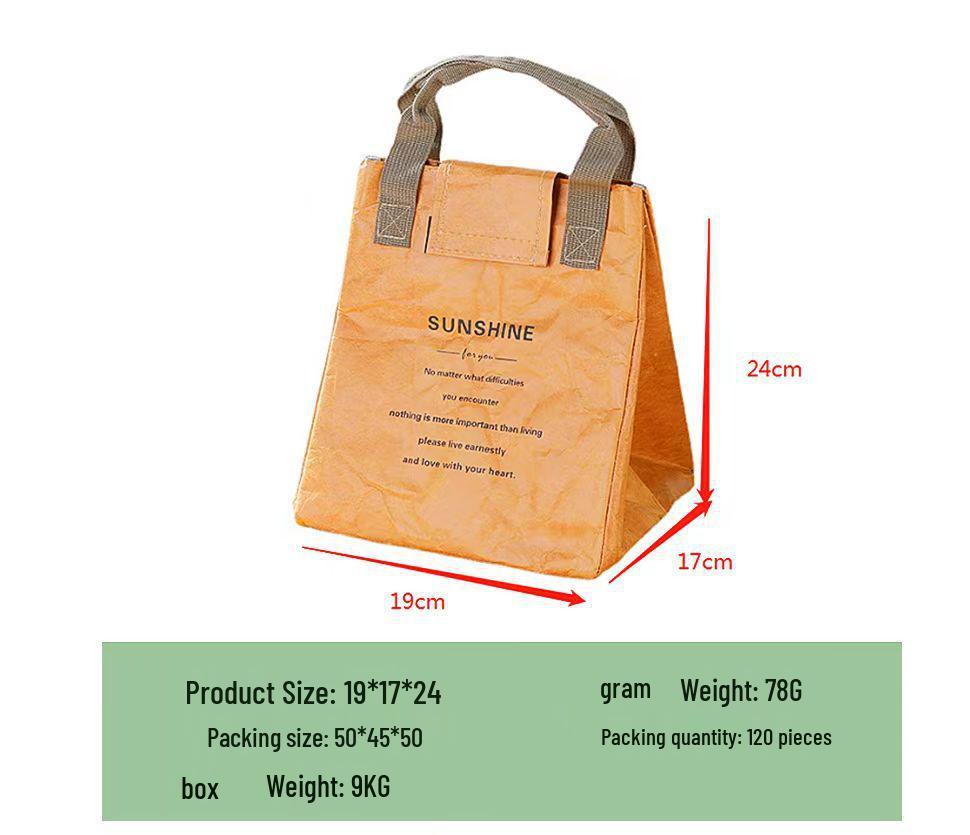 Japanese Insulated Bento Bag: Waterproof, Oilproof, Portable Lunch Box for Office Workers