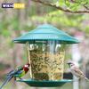 Window Wild Bird Feeder House Transparent Plastic Bird Feeder Hanging Peanut Nut Feeding Station Garden Seed Dispenser