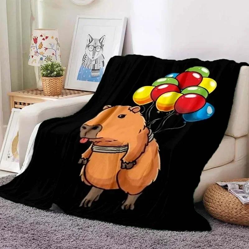 

Каваи Клуб Капибар Дом Мультяжный Принт Плед для пикника Теплый Фланелевый Мягкий и Удобный Дом Путешествия Подарок на День Рождения 40x50in