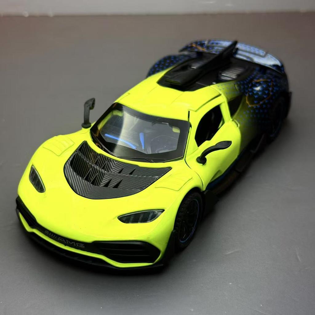 1/32 Benz One Boxed Alloy Die-cast Supercar Model, Children's Toy Car with Sound, Boys' Birthday Gifts, Holiday Gifts, Desktop Ornaments