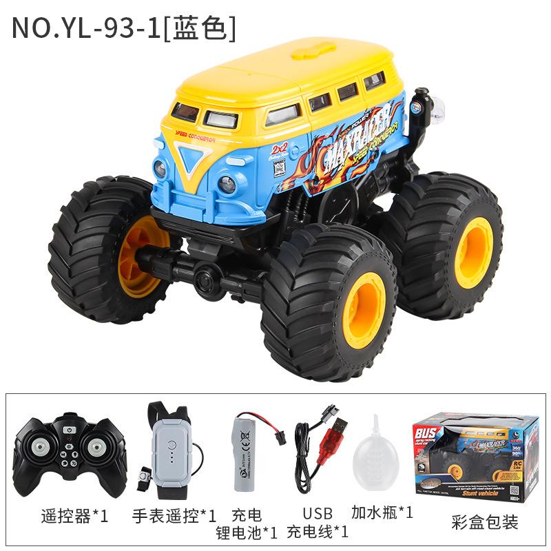 Mașină de Acrobații cu Spray cu Telecomandă 2.4G Lumină Muzică Autobuz Ceas Inducție Mașină cu Telecomandă Jucărie pentru Băiat