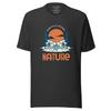 Vintage Natur See Angeln Sonnenuntergang Grafik T-Shirt