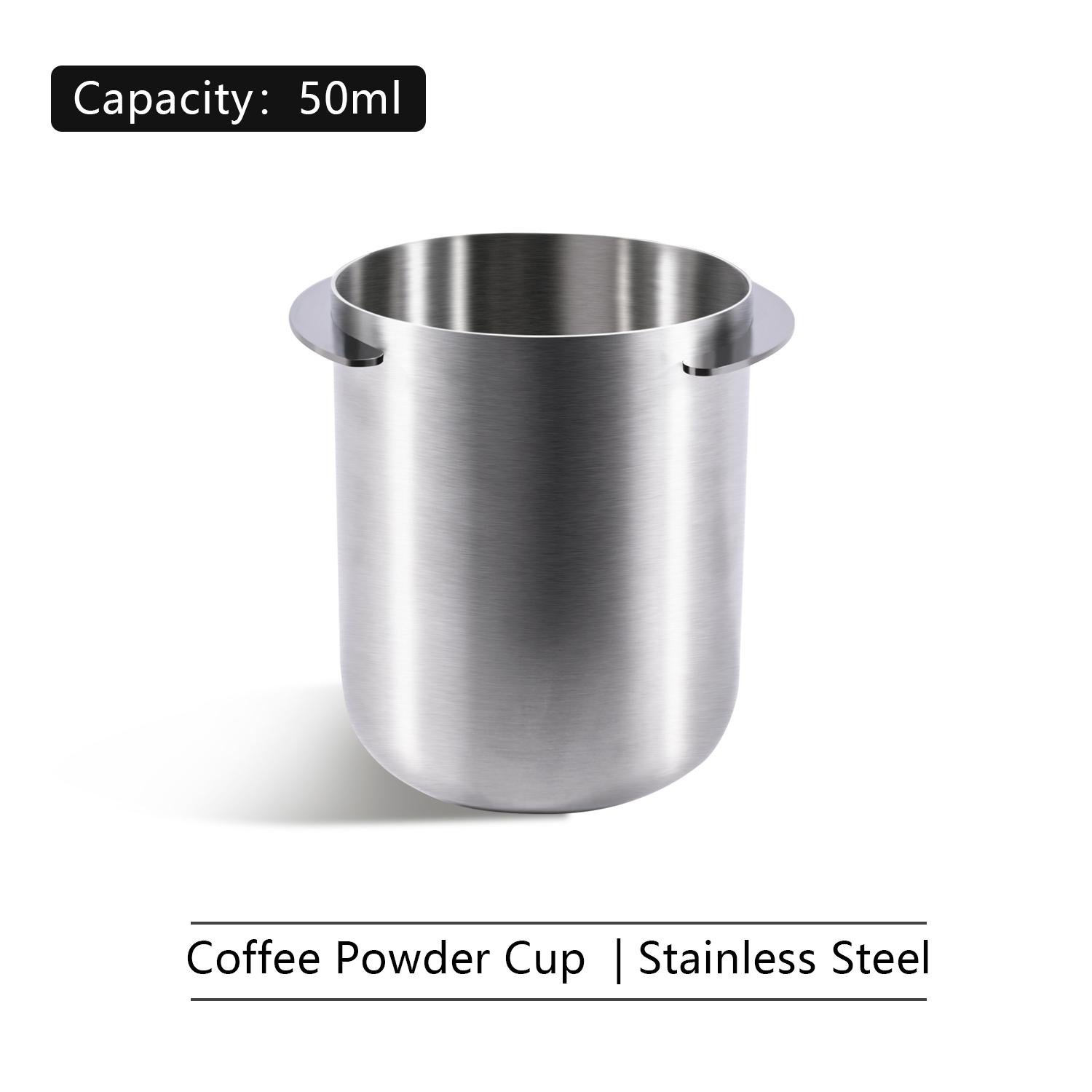 

Чашка для дозирования кофе из нержавеющей стали для 58-мм портафильтра эспрессо, износостойкий аксессуар для эспрессо-машины, инструменты бариста серебряный