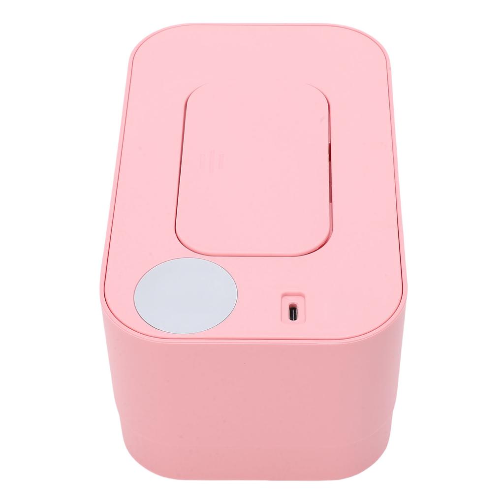 Baby Wipe Warmer Large Capacity Baby Wipe Warmer Holder Dispenser USB Rechargeable for Travel Pink