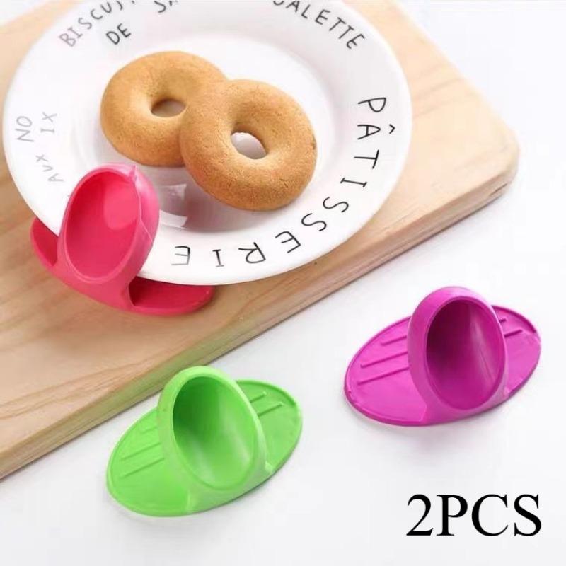 

2PCS silicone thermal insulation finger cover, household kitchen thickened high temperature resistant and anti-scalding gloves wholesale,