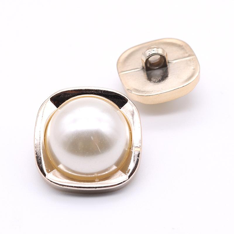 High-End Pearl Plastic Buttons, Women'S Clothes Coat Coat Buttons, Versatile Oil Round Decorative Buttons
