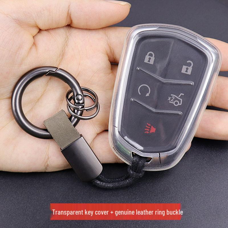 Transparent Full Coverage Key Case for Cadillac XT4 XT5 XT6 CT6 ATSL CTS XTS