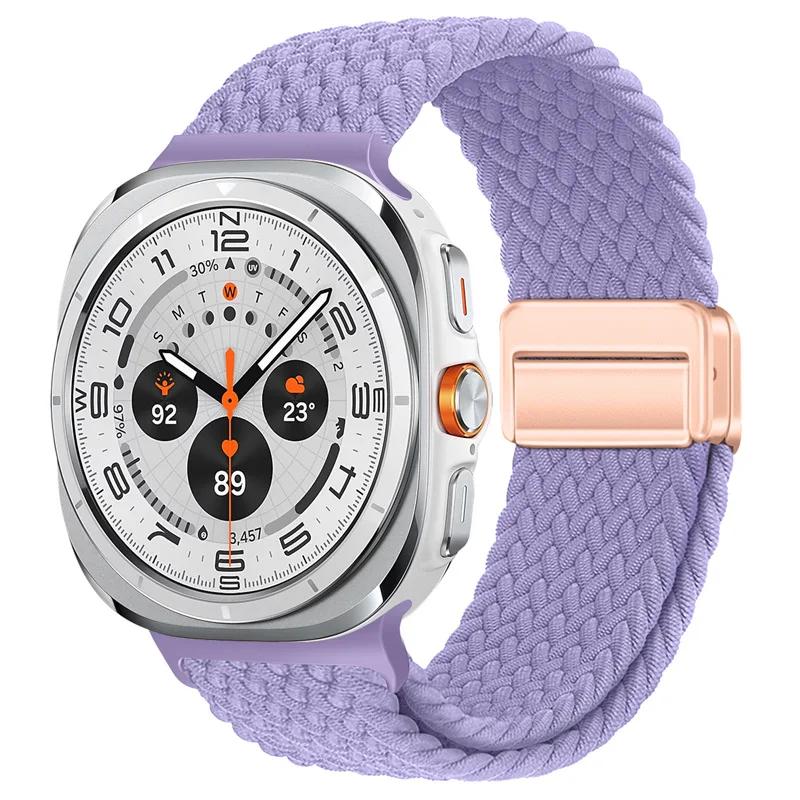 Magnetic Strap For Samsung Galaxy Watch Ultra 47mm Correa Nylon Loop Bracelet For Samsung Galaxy Watch Ultra Band Accessories
