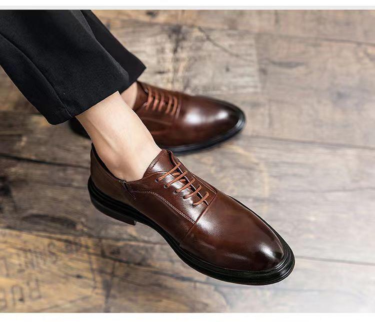 Authentic men's four-season super soft breathable flow large size two-layer cowhide casual model