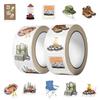 500Pcs/Roll Outdoor Camping Kids Rewards Stickers - DIY Scrapbooks Album Decor Sealing Label Decals