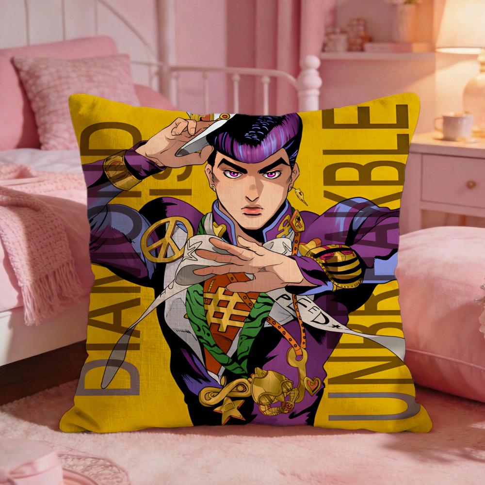jJoJo Bizarre Adventure Cushion Cover Premium Comfort Reversible Pillow Cove Two in One Design for Any Room Car Interior