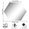 48 STÜCKE Sechseck Acryl Spiegel Wandaufkleber Selbstklebend Abnehmbare Sechseck Aufkleber Spiegelwand Heim Zimmer Dekoration Spiegel