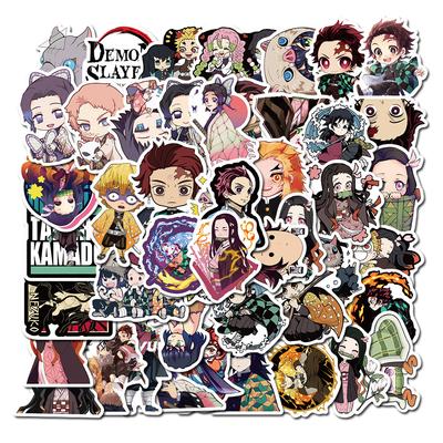 New 50 Japanese Anime Demon Slayer Graffiti Stickers Suitcase Laptop Guitar Waterproof Stickers