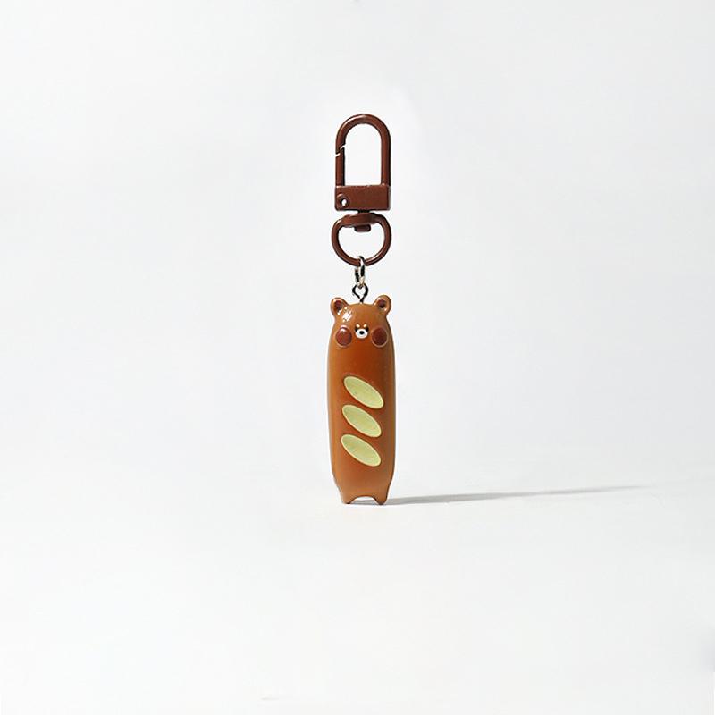 Cute Cartoon Baguettes Keychain Personality Kawaii Animal Bread Car Keyring Pendant Backpack Decoration Accessories Gifts