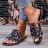 Fashion 2024 EVA Flower Printed Slipper Womens Multicolor Bottom Shoes Summer Anti-slip Slippers Flat Flip Flops Zapatos Para Mujeres