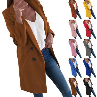 Cardigan Bouton Poche Manches Longues Couleur Mode Femme Veste en Nylon