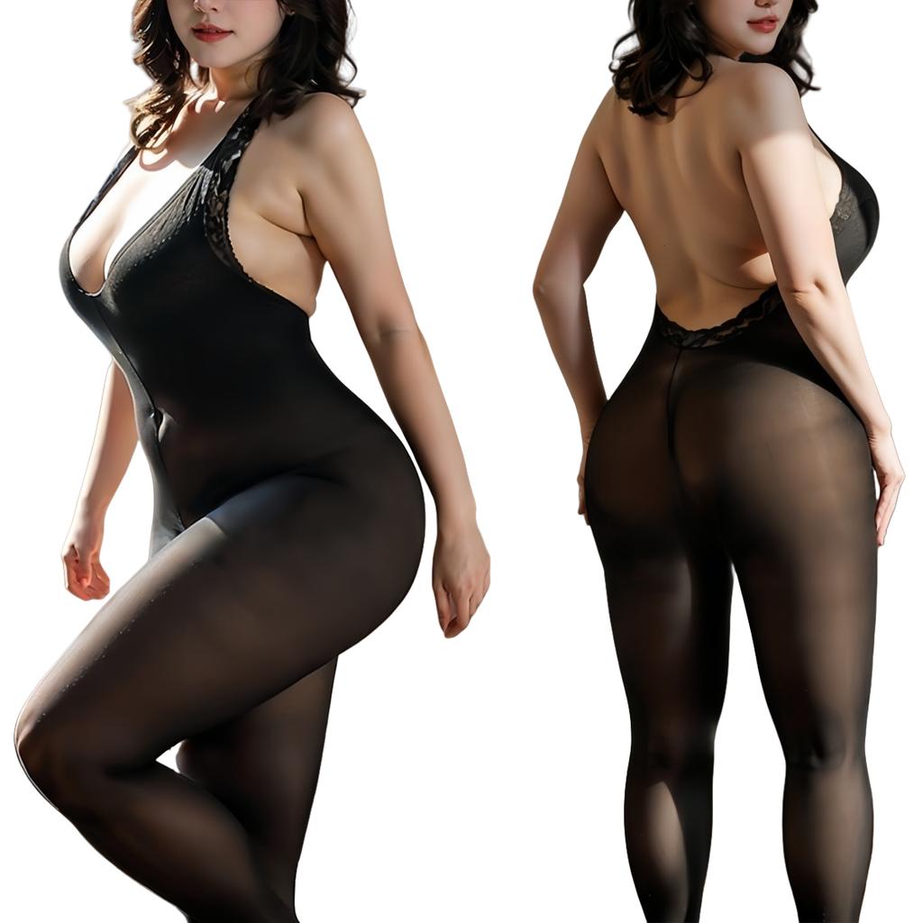 Plus Large Size Hot Sexy Costumes Lingerie Oversize Women Open Crotch BodyStockings Fishnet Clothes Teddies Underwear