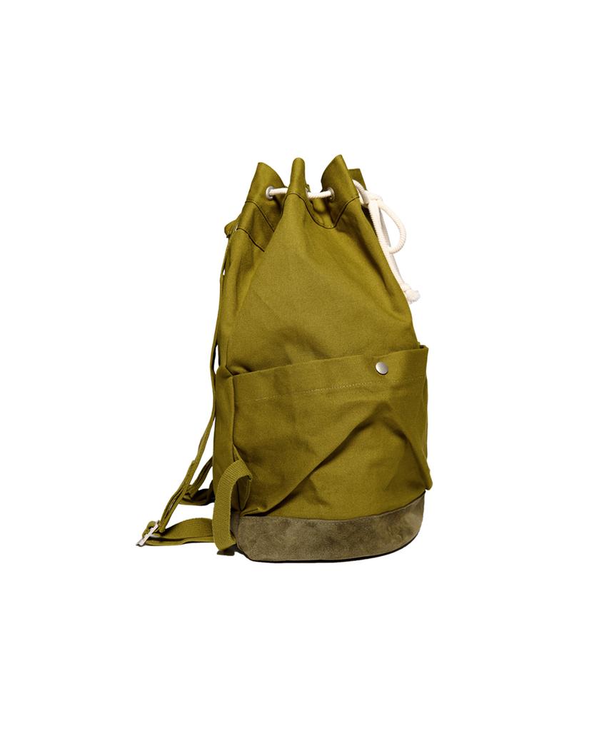 Hello Sunrise Hs Canvas Duffle Backpack_Olive Green & Khaki