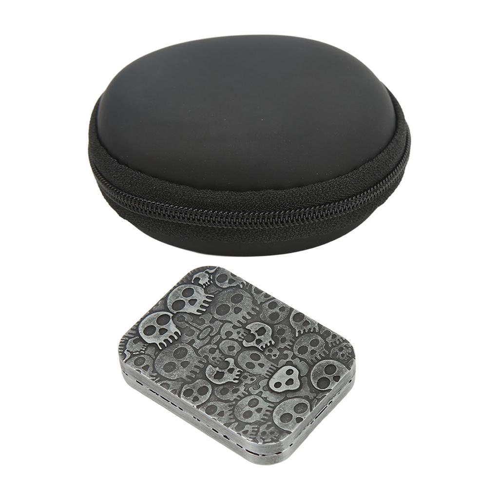 Skull Pattern Magnetic Slider Toy Adult Metal ADHD Autism Anxiety Stress Relief Push Slider Sensory