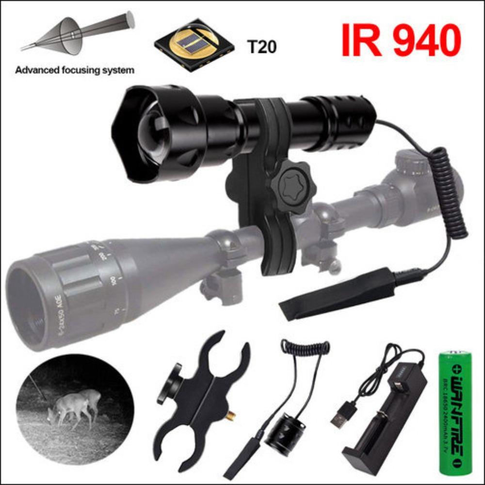 T20 850/940NM Infrared Torch | Retractable Zoom Aluminium Alloy Adventure Search Light