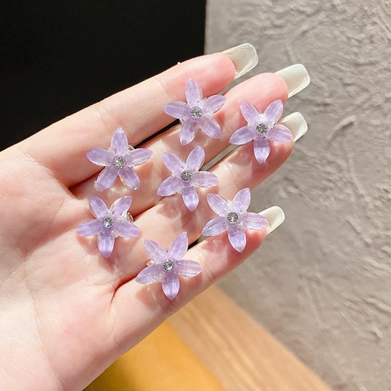 10ks/sada Dívčí květina Mini spona do vlasů pro zaplétání vlasů Knoflíky do vlasů Sponky do vlasů Barrette Styling Vlasové doplňky