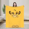 Warm BlanketGirls Boys Decorative Simba Lion King Throw Blanket  Flannel Bedspread Chair Sofa Bed Street Trend Sofa Bed Cover