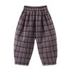 ASK JUNIOR Boys' Fleece-Lined Plaid Wool-Blend Casual Pants