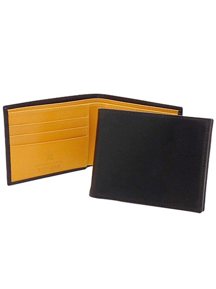 

ETTINGER Leather Bifold Wallet Purse Black BILLFOLD WITH 3 COIN PARSE BH141JR BLACK [Ettinger] Чол. (Монета включена) C/C & [Елемент] чорний