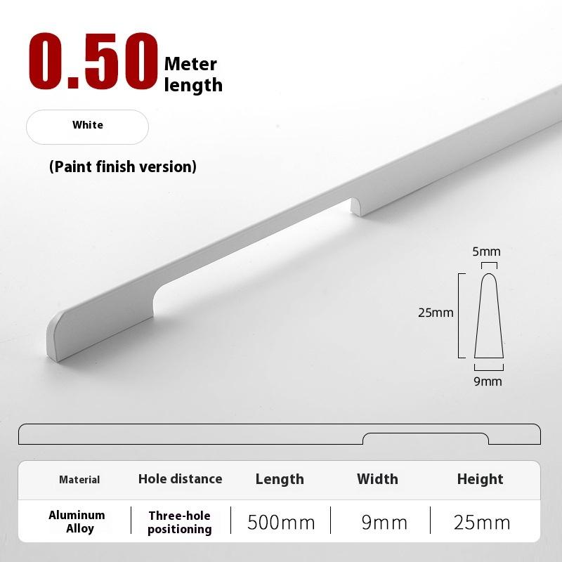 Solid Black Lengthening One Meter Cabinet Long Handle Modern Simple Lengthening Cabinet Door Handle