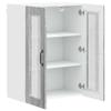 Wall Mounted Glass Cabinet PORTO Grey Sonoma 60 x 31 x 80 cm
