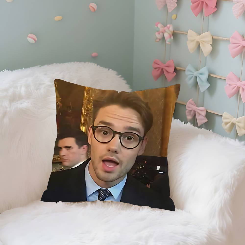 

Наволочка для подушки с изображением певца L-Лиама Пейна, чехол для подушки, мягкая, милая, для дивана, автомобиля, полиэстер, на молнии 40cmx40cm
