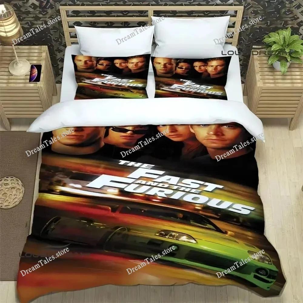 3D Print Fast & Furious Bedding Set Boys Girls Twin Queen King Size Duvet Cover Pillowcase Bed Boys Adult Home Textileextile369