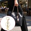 Elegant Keychain Letter Shape Stylish Key Holder Unique Key Ornament Stainless Steel Texture Perfect for Party and Daily